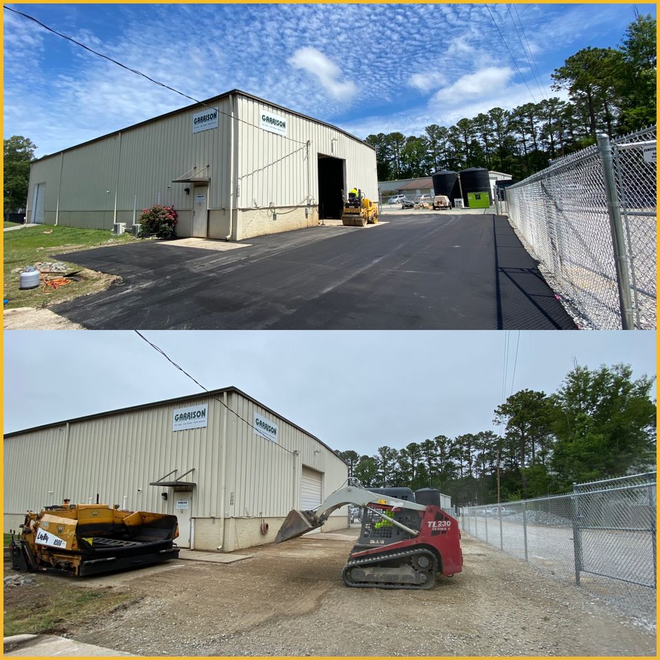 Commercial asphalt parking lot