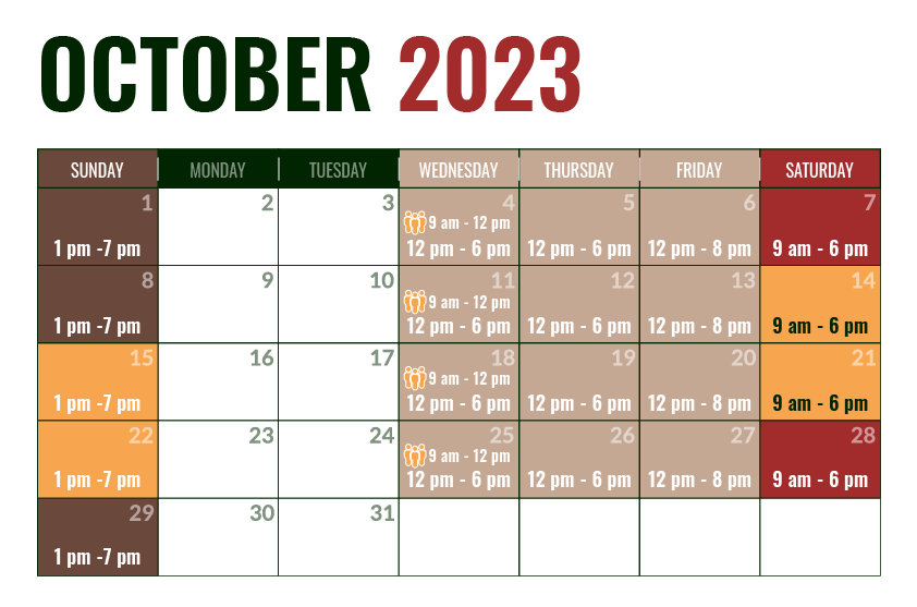 Lyons 2023 calendar october