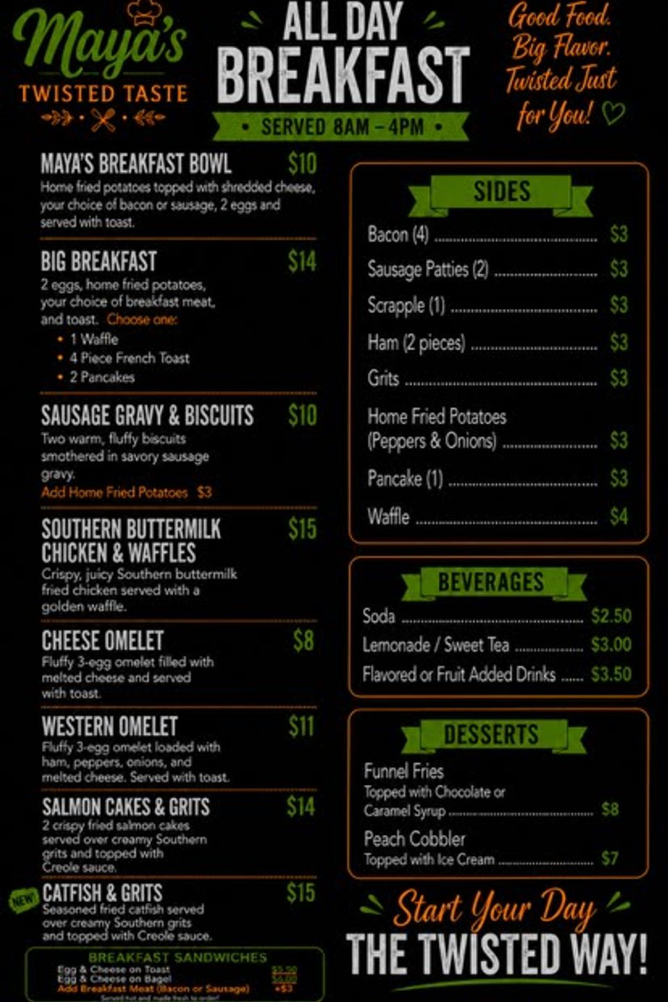 Menu page 1