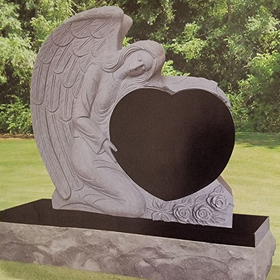 Single angel with heart