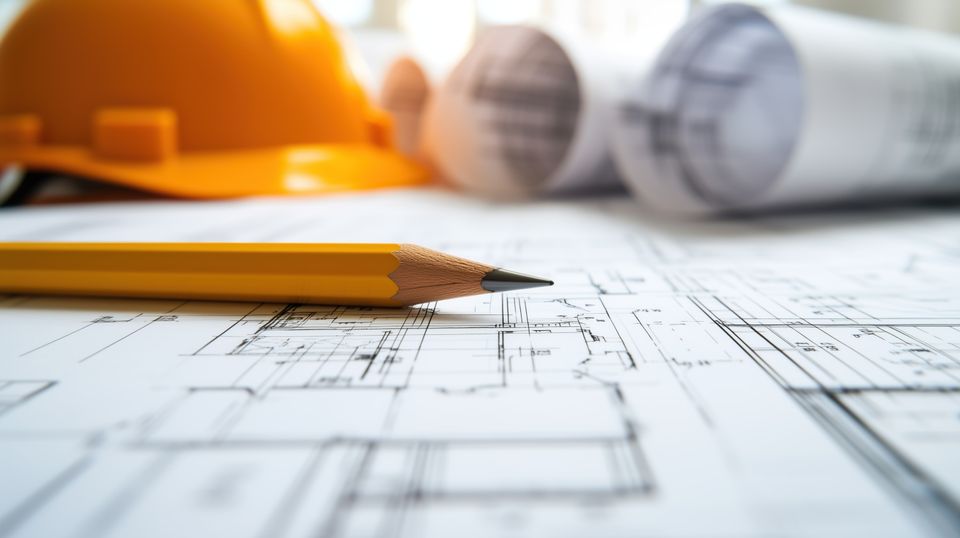 Nadel design houston   construction  plans with a pencil