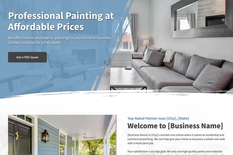 Painter website design theme original