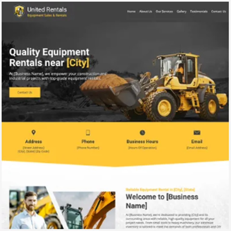 A equipment rentals