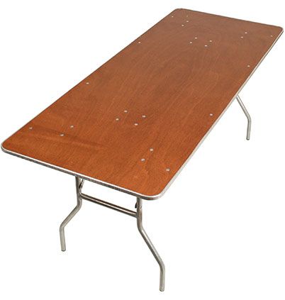 6’ wooden banquet table