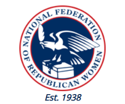 National Federation of Republican Women logo featuring an eagle and the words “Est. 1938.”