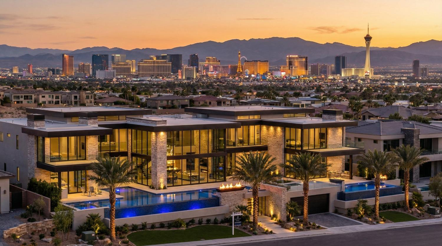 Luxury Las Vegas home with Las Vegas skyline
