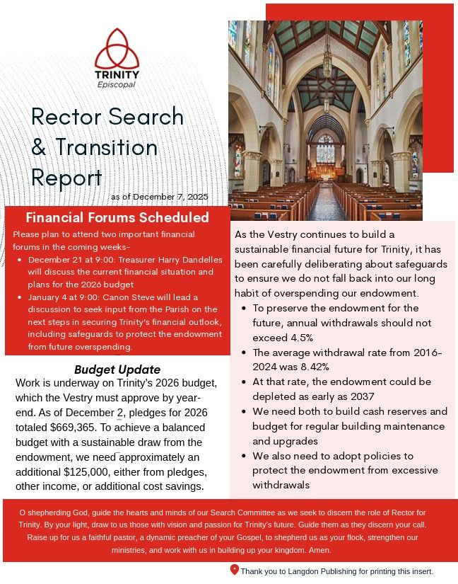 December rector transition 