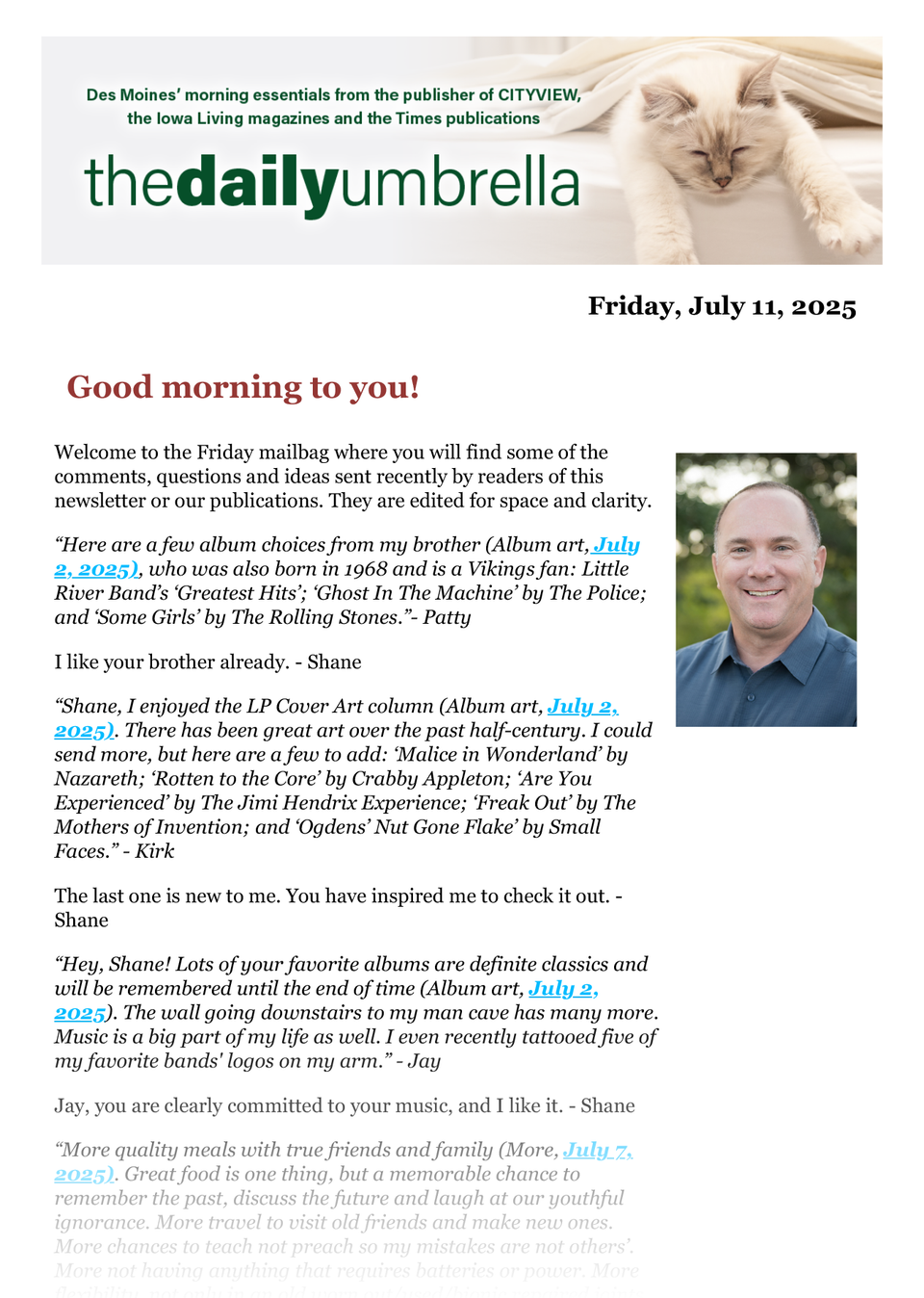 July 11 daily umbrella  without reynolds or bird  20  tariff on mexican tomatoes  an armadillo on the runway at a fashion show  1