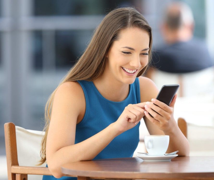 Woman texting