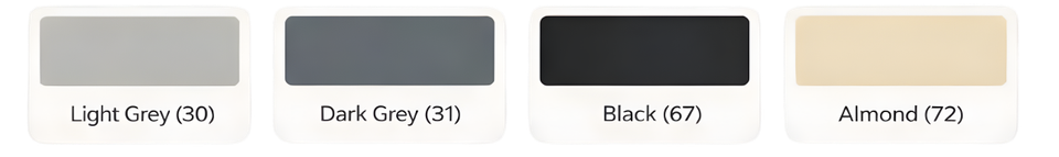 Available colors for powder coated steel by Pabst Leyton