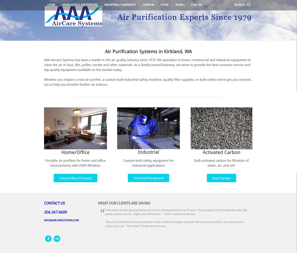 Aircare systems old website