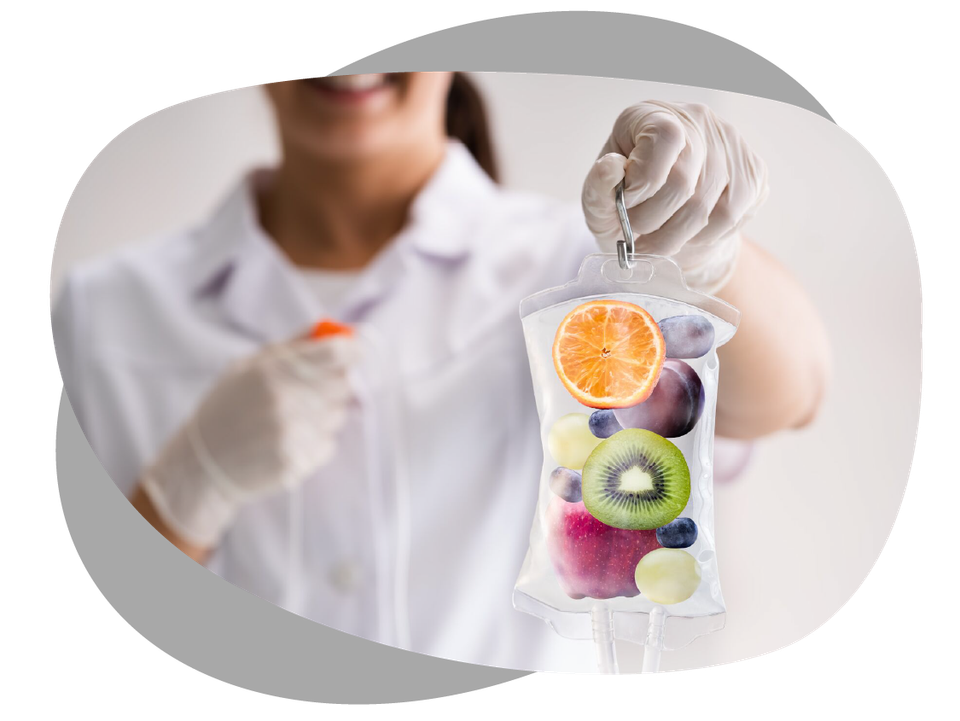 Licensed nurse administering mobile IV hydration drip