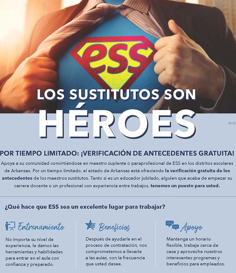Ess ar subs are heroes background checks recruiting flyer spa