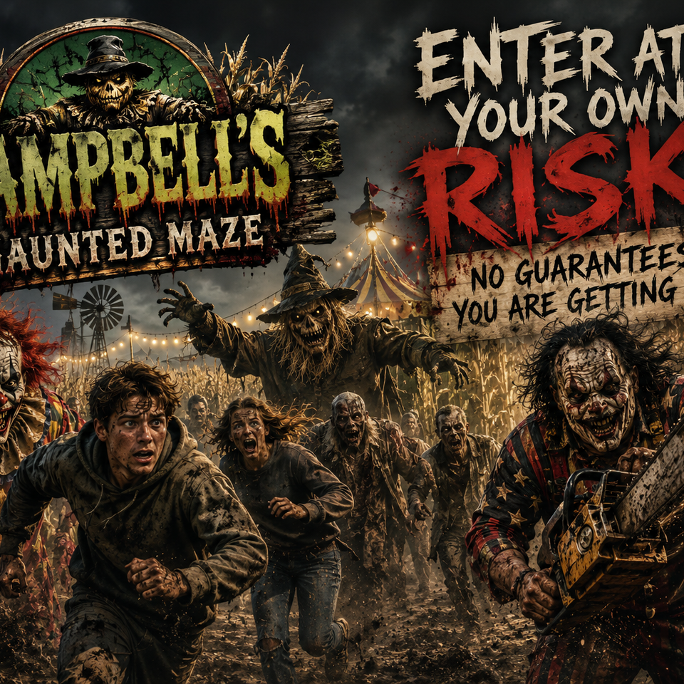 Campbells farm haunted maze 2026