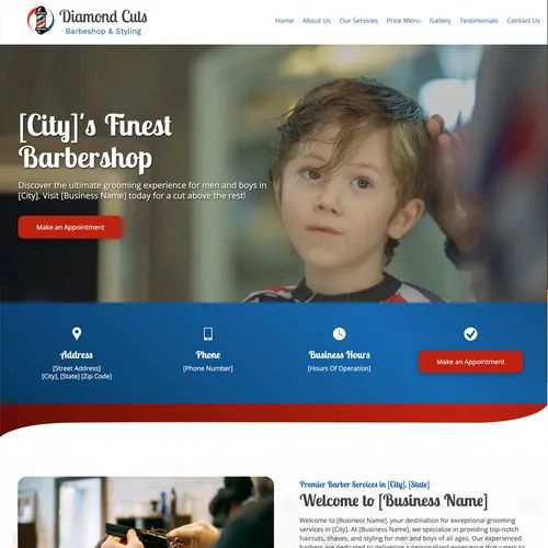 Classic barbershop website design original