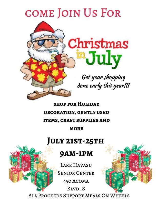 Senior center christmas in july