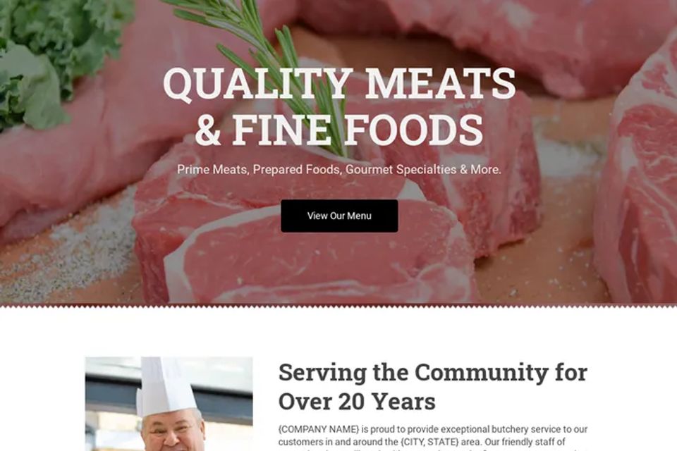Butcher shop website design theme original