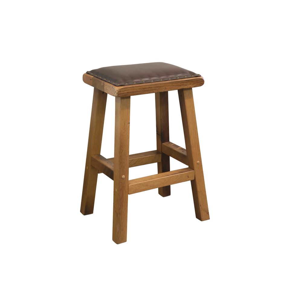 Ubw leather seat bar stool