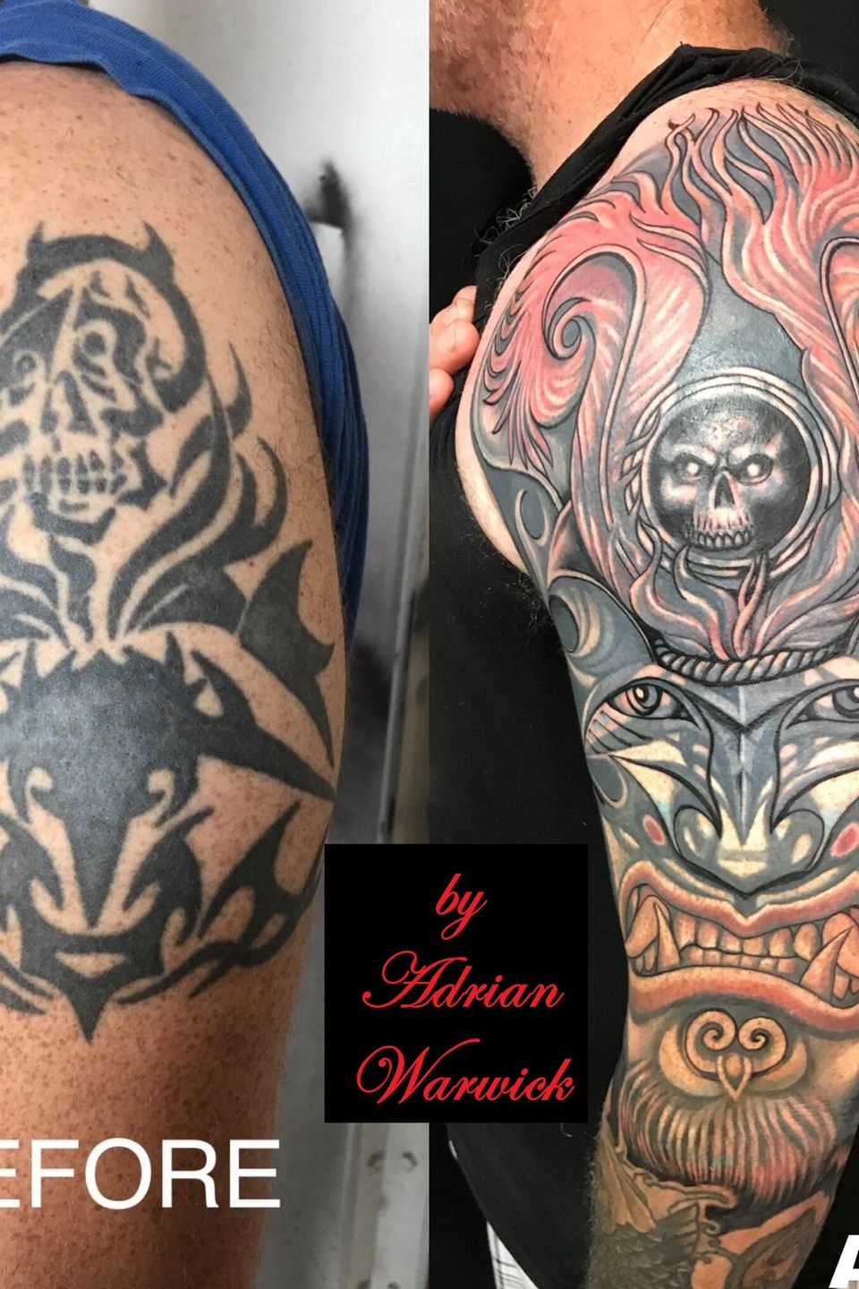 Adrian aztec warrior coverup