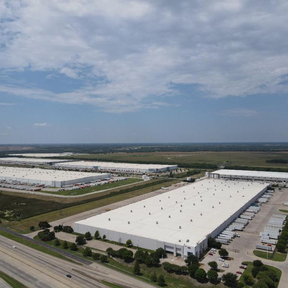Drone photo of commercial building
