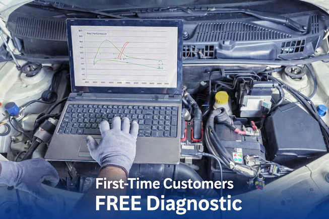 Car diagnostic test in progress