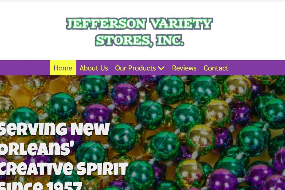 Jefferson Variety Stores Website Image