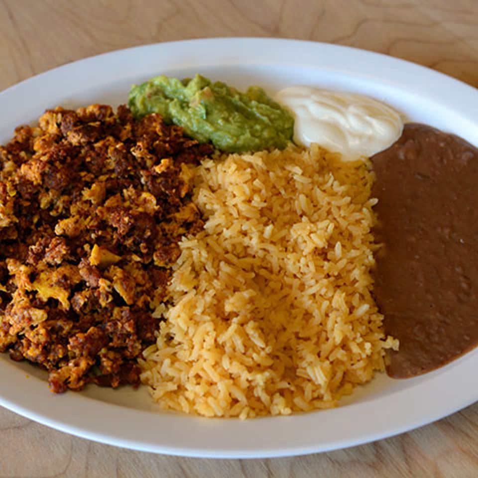 Mexican egg and chorizo breakfast