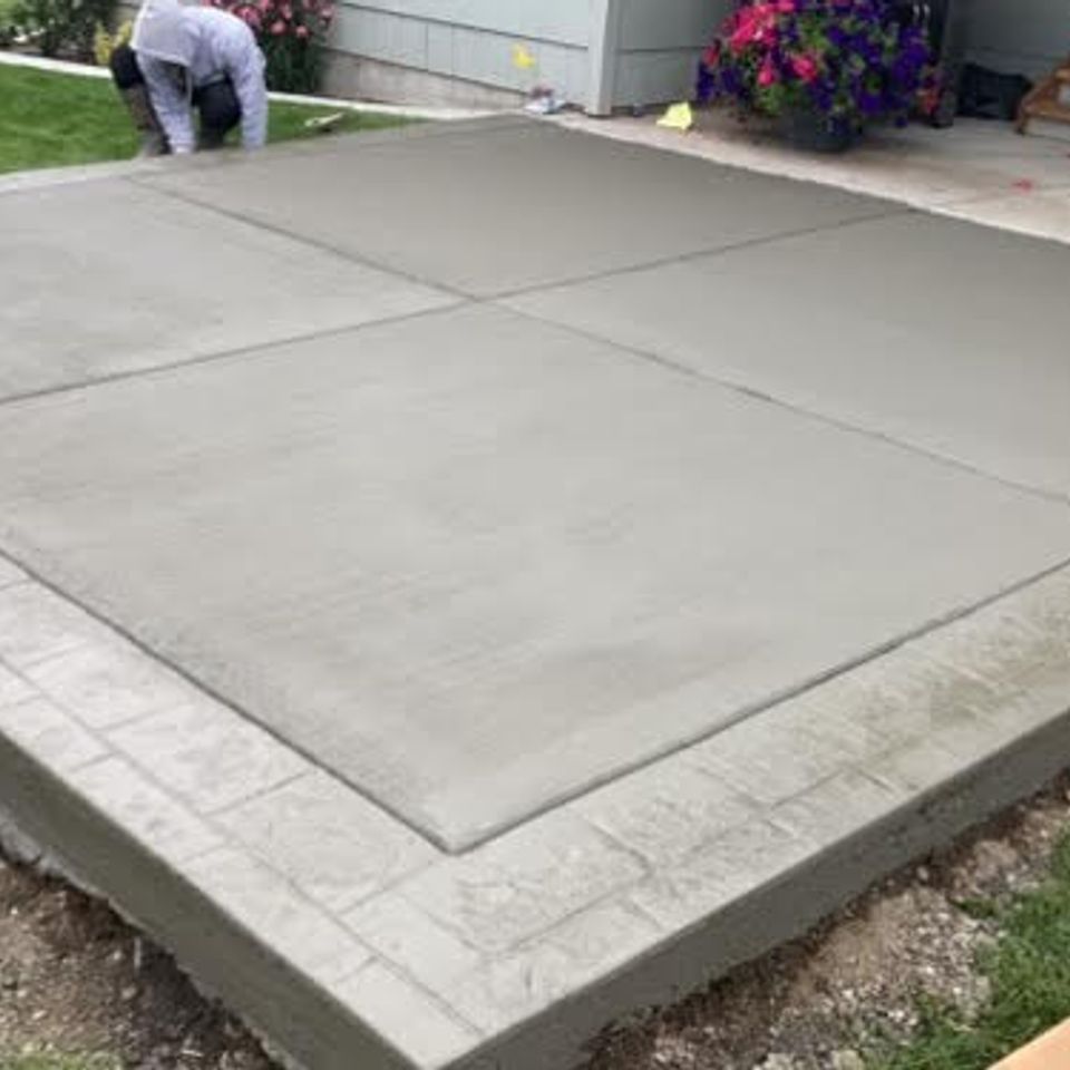 Rocky concrete slab