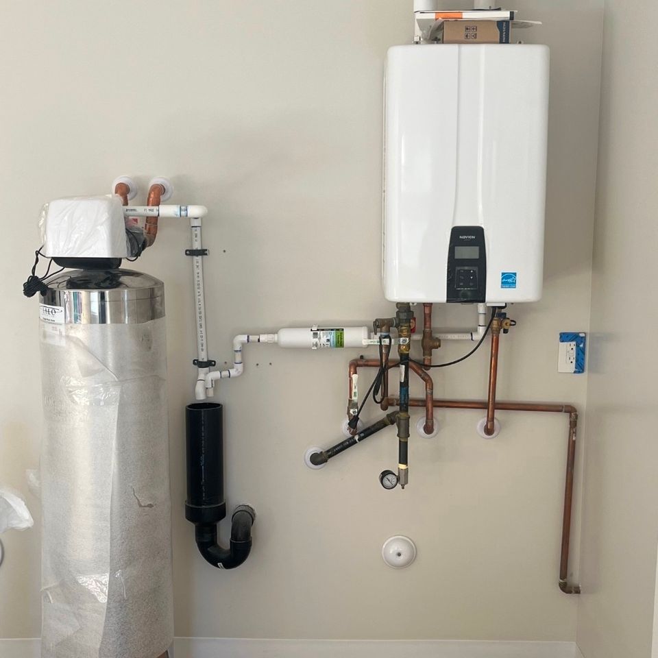 Tankless water heater done by Bernal's Plumbing