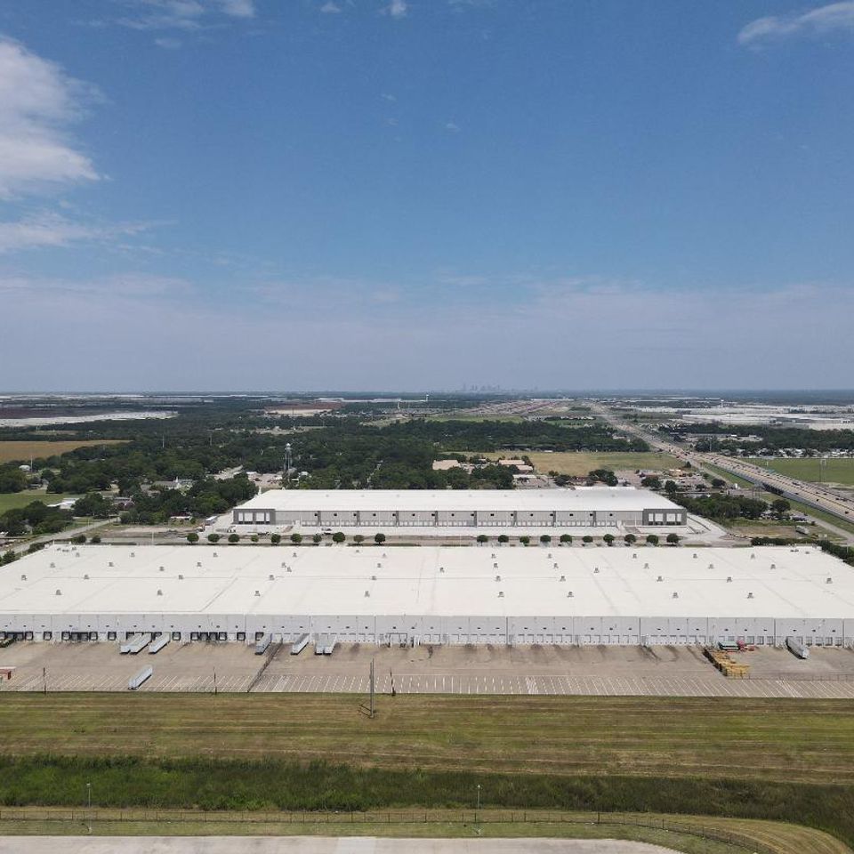 Drone photo of commercial building