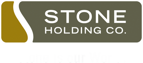 Stone holding logo w tag
