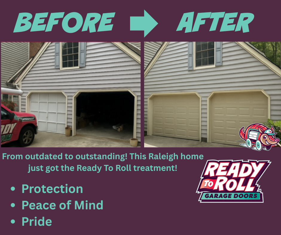 garage door replacement raleigh steel insulated, raleigh nc garage door company, ready to roll garage doors