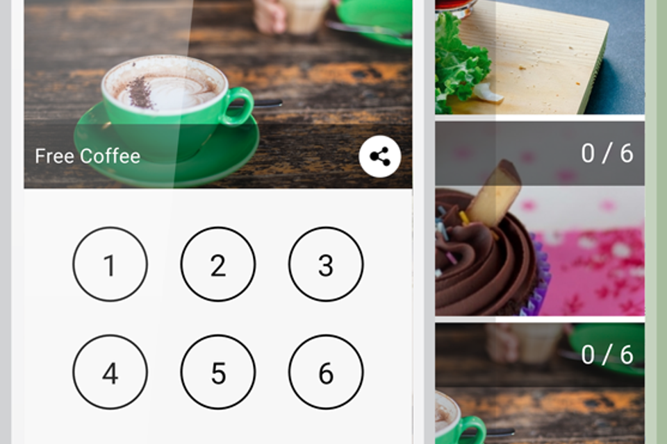 Mobile stamp card loyalty app