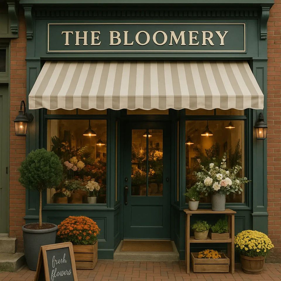 Professional website design example for a local small business featuring a welcoming Main Street storefront