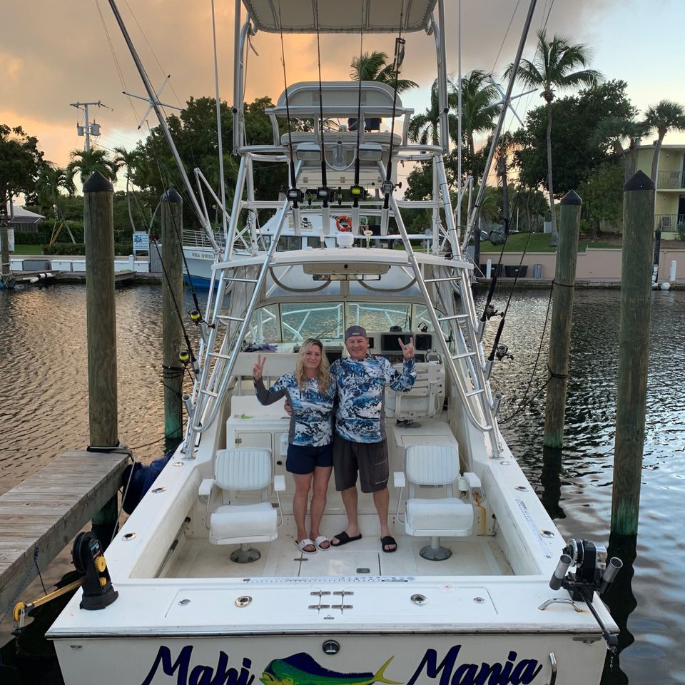 Mark and kelly back of boat