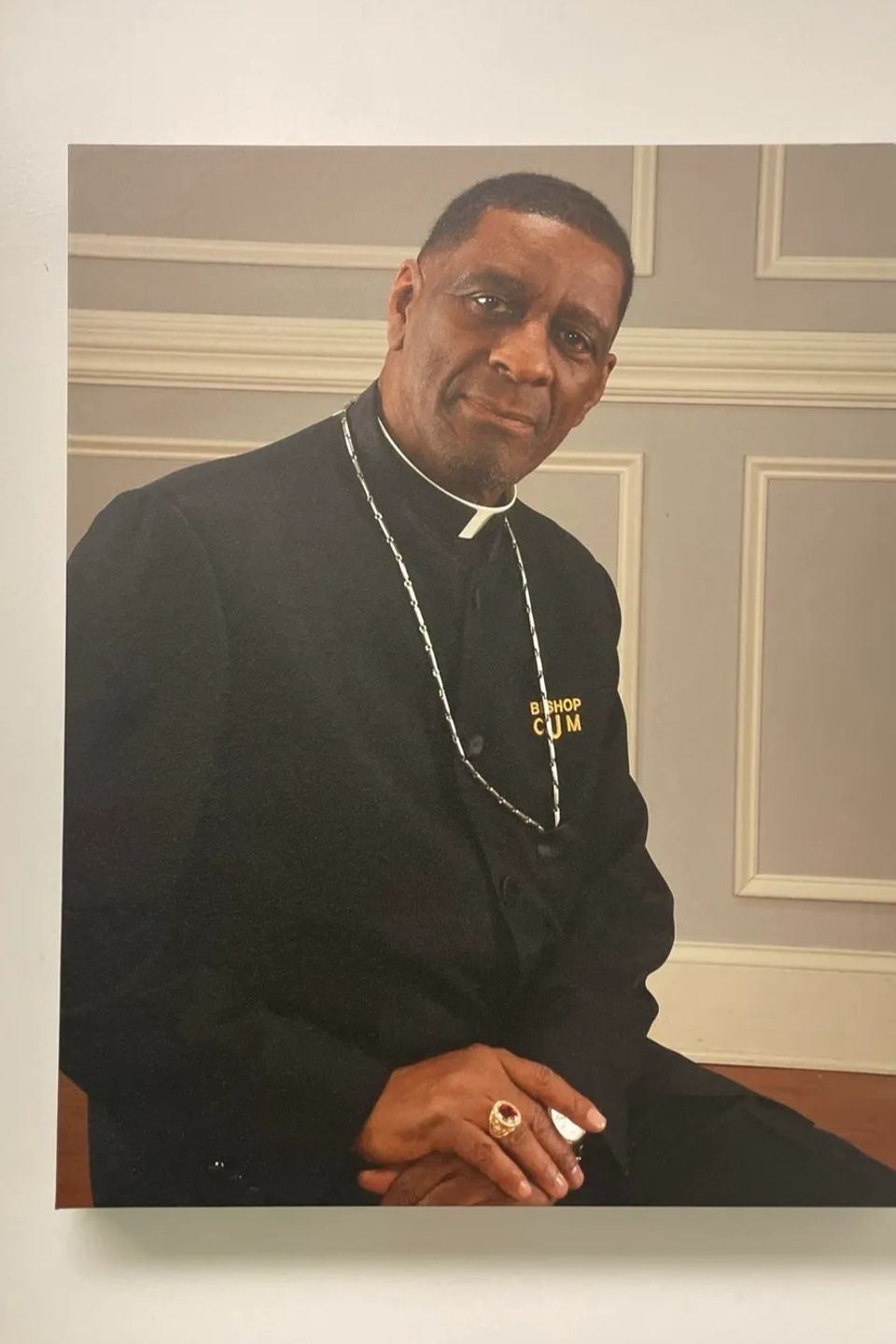 Portrait of Apostle C. M. Jenkins of Grace Evangelistic Temple Church.