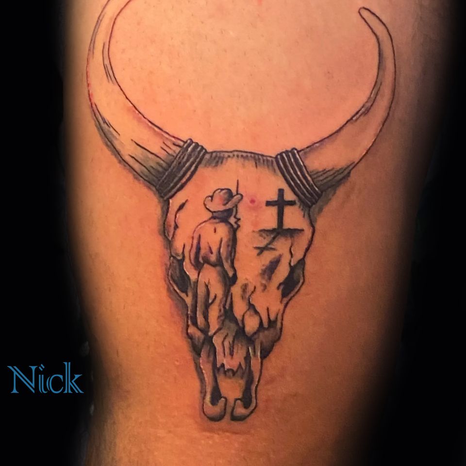 Nick cow skull