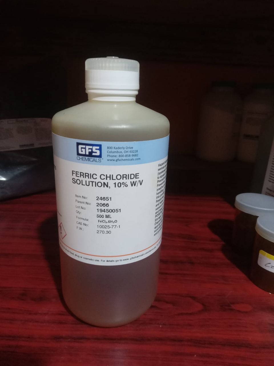 Ferric chloride solution  10  
