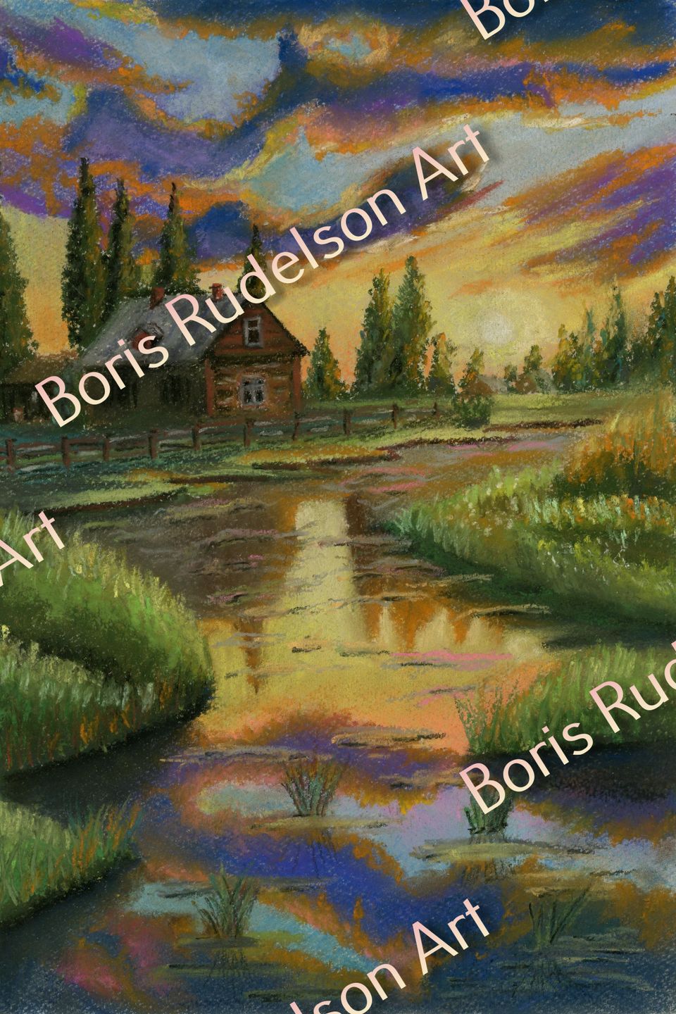 Pastel. Landscape