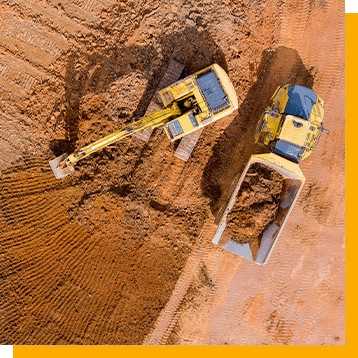 Land grading with yellow