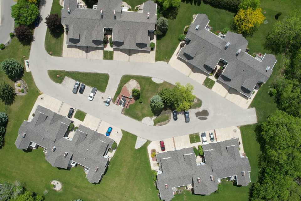 Multi-family apartment complex roofing project in Wisconsin
