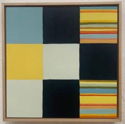 Annie Newman: Family Dialog #1. Oil on wood 