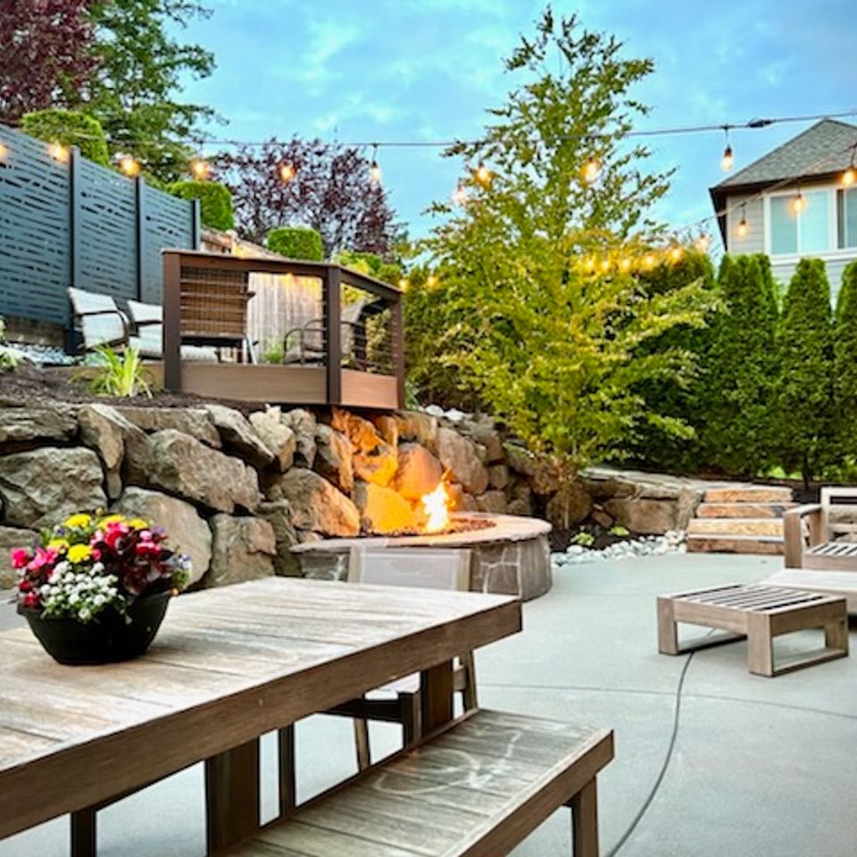 Backyard after