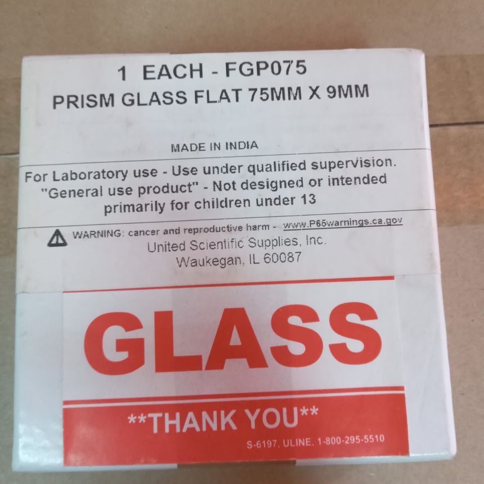 Prism glass flat 75mm x 9mm