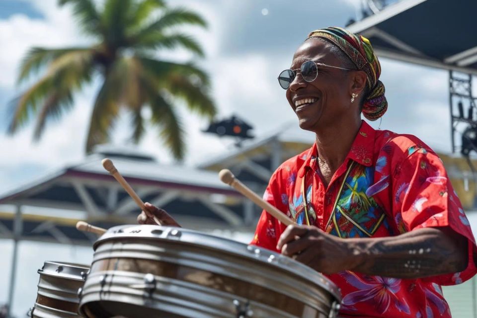 Person playing steel drums original