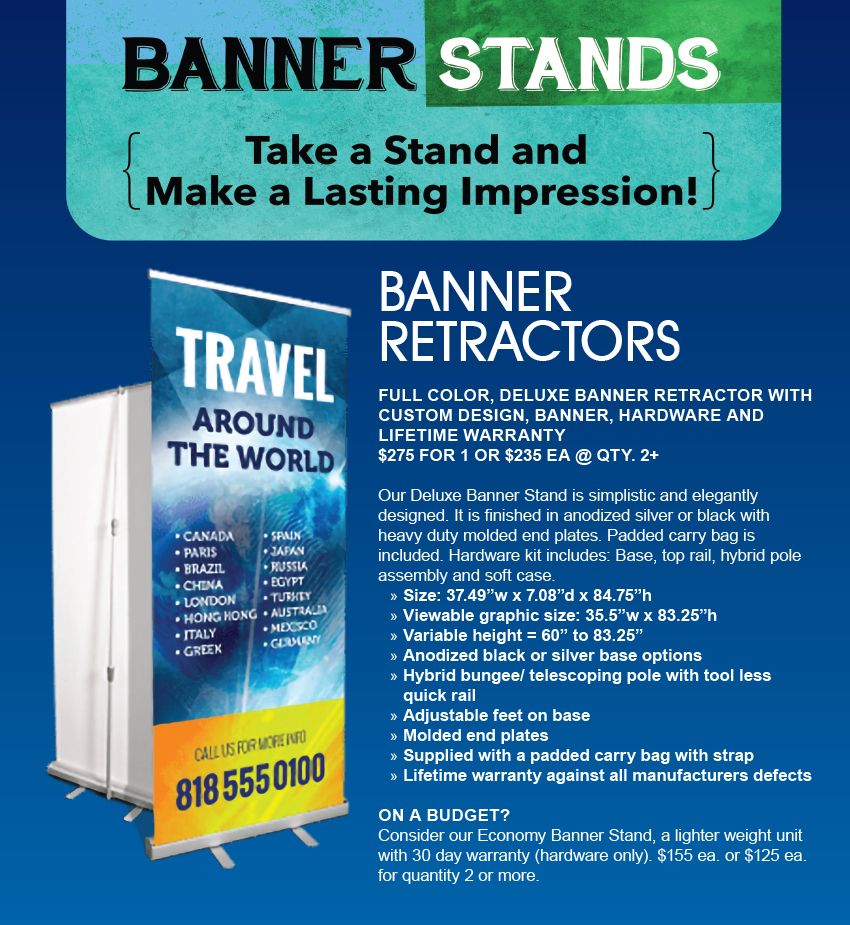 Retractor banners web ready