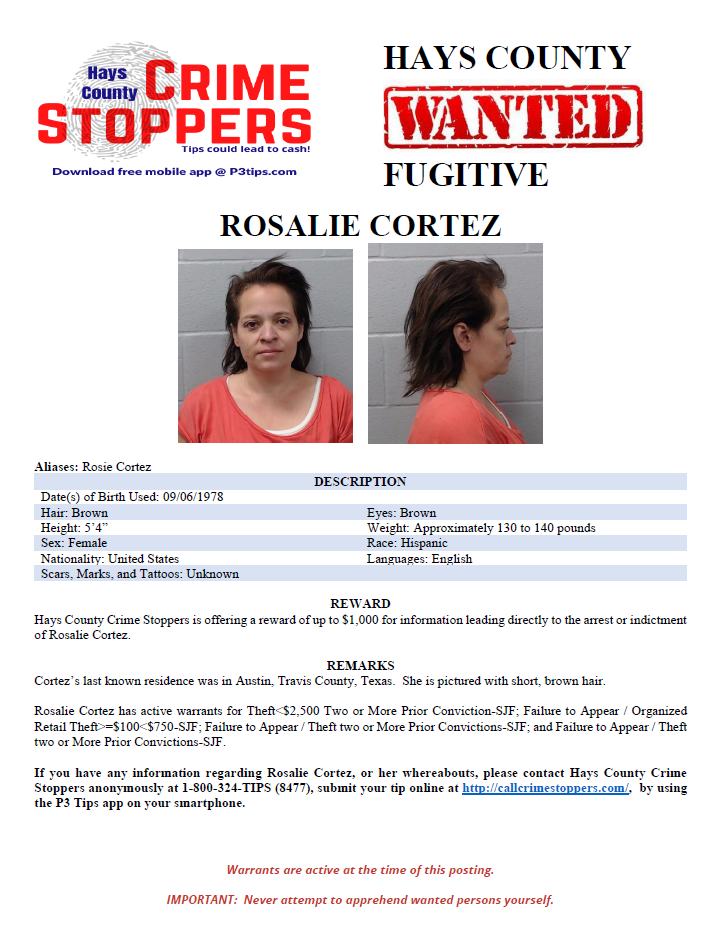 Cortez wanted poster
