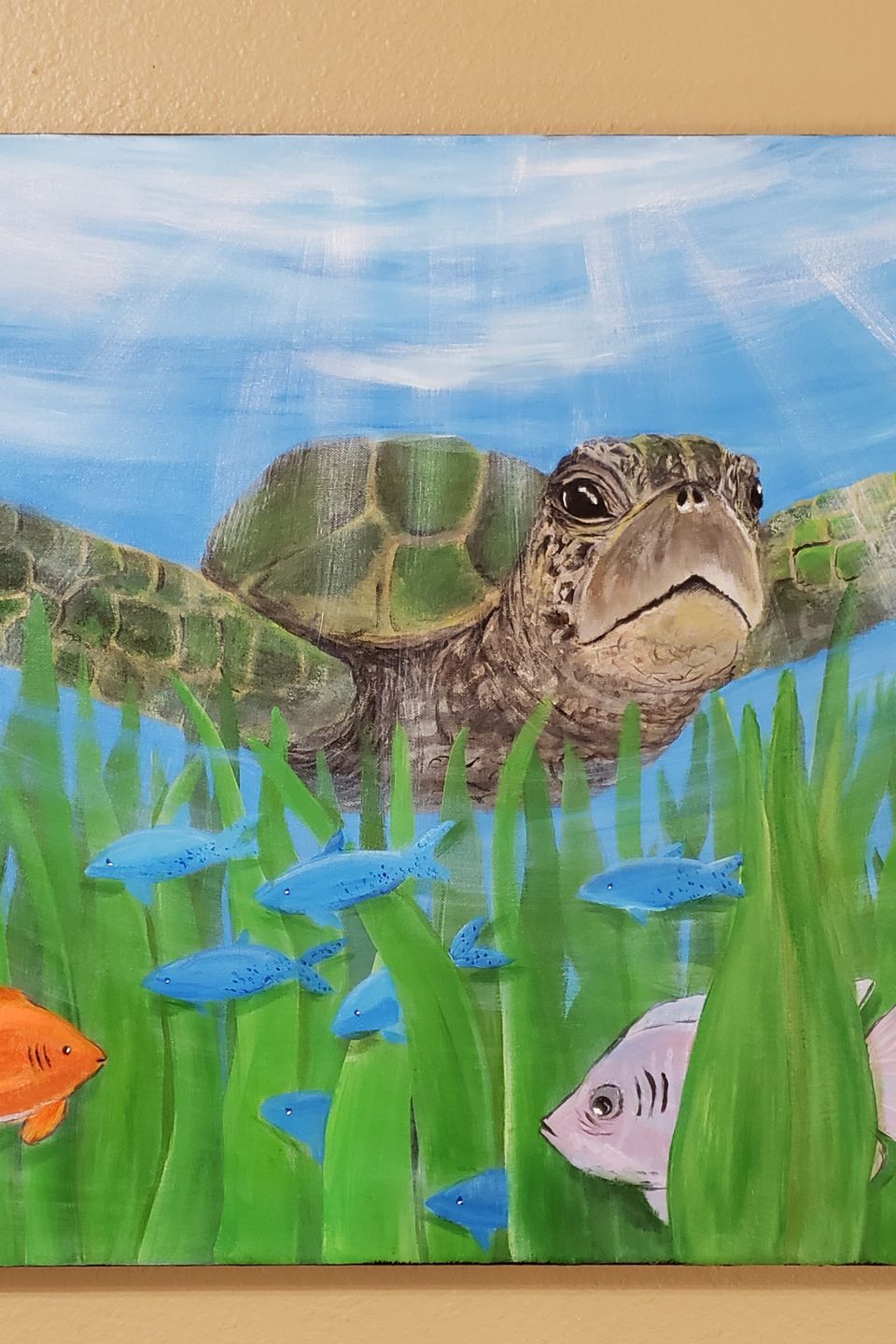 Sea turtle and friends 36x24x2