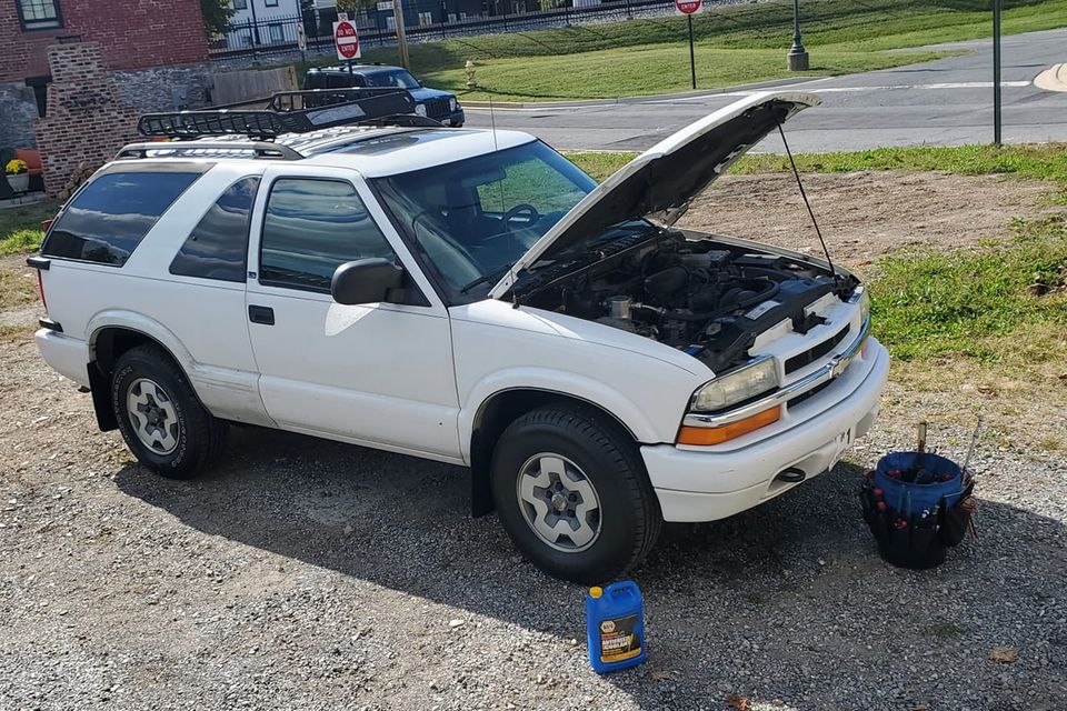 White chevy blazer