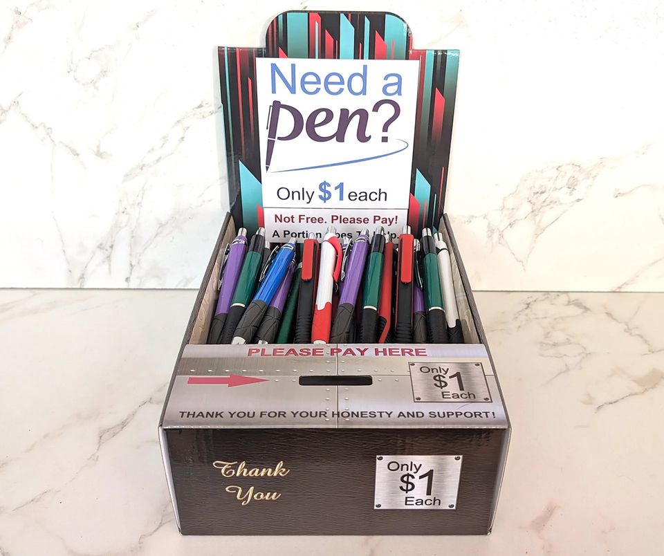 We Specialize in Pen Vending Honor Boxes and Equipment